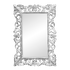Зеркало в резной раме Ренессанс 70х100 см inside 40х70 см White Silver
