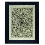 Картина маслом Лейтмотив 50х40 см черно-белая австралийская роспись