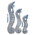 Морские коньки Настенные украшения Набор 3 шт 50,40,30 см  лазурно-белые с серым