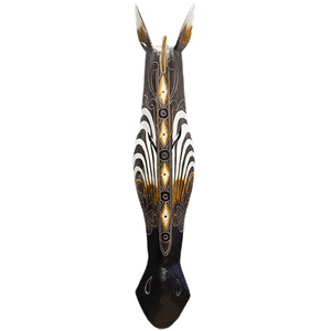 Маска настенная Зебра 100 см Этно черный нос серо-коричневая албезия