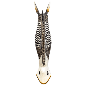 Маска настенная Зебра 100 см Этно белый нос серо-коричневая албезия