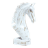 Конь бюст 30 см резьба белый суар