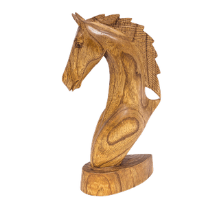 Конь бюст 30 см резьба натуральный суар
