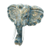 Маска настенная Голова Слона Поп-Арт 46х50 см изумрудно-мятная