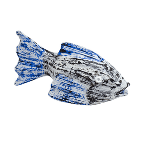 Рыбка 20 см зольная с ярко-голубым