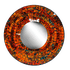 Зеркало круглое 40 см оранжевая абстракция инкрустация мозаика