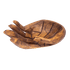 Блюдо Ладонь 24х8х16 резьба коричневое суар