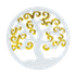 Панно настенное Древо Жизни 30 см белое с золотом