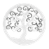 Панно настенное Древо Жизни 40 см белое с серебром