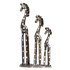 Зебры Семья 100,80,60 см узор серебром коричневые с белым