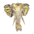Маска настенная Голова Слона 30х30 см натуральная с золотом