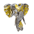 Маска настенная Голова Слона 30х30 см коричневая с золотом