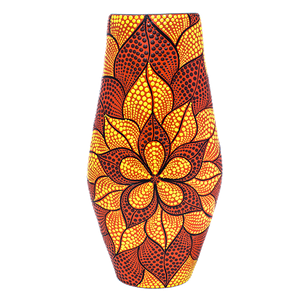 Ваза напольная Цветок 27х50 см оранжевая терракота