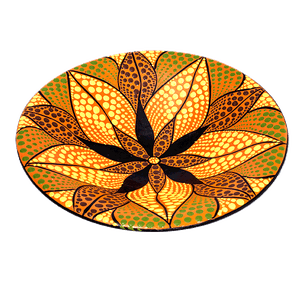Тарелка декоративная Цветок 28х6 см оранжевая терракота