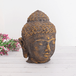 Голова Будды 20х25 см красное золото