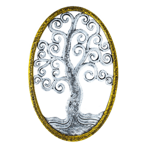 Панно настенное Древо жизни 40х60 см White Silver Antic Gold