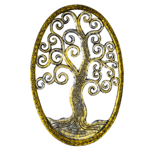 Панно настенное Древо жизни 40х60 см Platinum Antic Gold