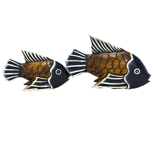 Рыбки пара 20,15 см коричнево-черные албезия