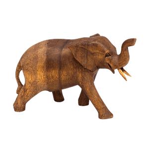 Слоник Хобот вверх 23 см резьба коричневый суар