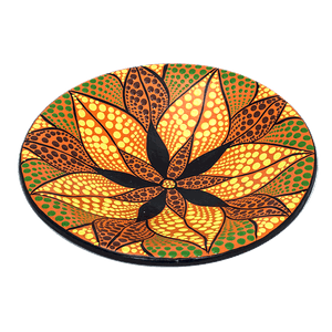 Тарелка декоративная Цветок 25х5 см оранжевая терракота