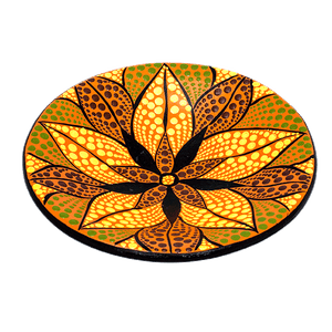 Тарелка декоративная Цветок 20х4 см оранжевая терракота