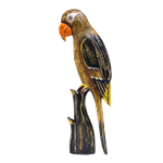 Панно настенное Попугай 50 см в коричневых тонах