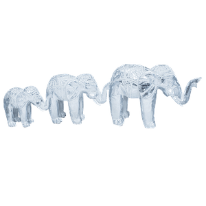 Слоны Семья 30,24,19 см резьба белое серебро албезия