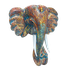 Маска настенная Голова Слона Поп-Арт 46х50 см мятно-розовая