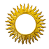 Рама резная для зеркала Солнце Валенсии 100х100 см inside 48х48 см античное золото