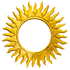 Рама резная для зеркала Солнце Валенсии 60х60 см inside 23х23 см античное золото