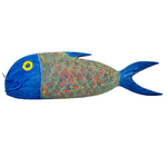 Панно настенное Рыба Поп Арт 90 см ярко-синее албезия