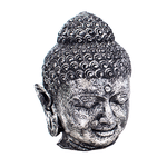 Голова Будды 20х25 см античное серебро