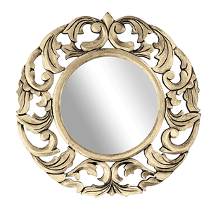 Зеркало в резной раме Симона 50х50 см inside 26х26 см античное серебро с бронзой