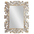 Зеркало в резной раме Дамаск Премиум 90х120 см inside 56х86 см выбеленное белое золото