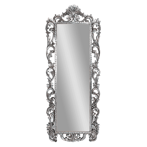Зеркало в резной раме Флер Премиум 70х170 см inside 42х132 см серебро