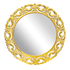 Зеркало в резной раме Элина 70х70 см inside 48х48 см белое золото