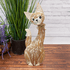 Кошка с бантиком Злата 40 см светло-коричневая