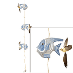 Воздушный аквариум Рыбки 95 см острый плавник серо-голубой
