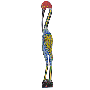 Панно настенное Цапля 95 см красная голова австралийская мозаика албезия