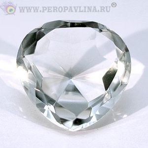 Кристалл Диамант Сердце 5*2*5см бел хруст/150шт