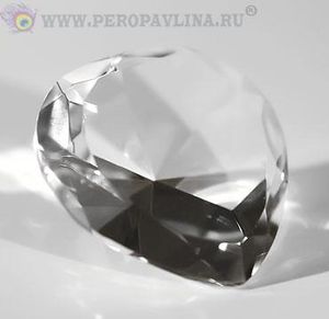 Кристалл Диамант 6*3,5*6см бел хруст/100шт