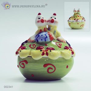Шкатулка Яйцо 9,5*10*7,5см асс керамика/48