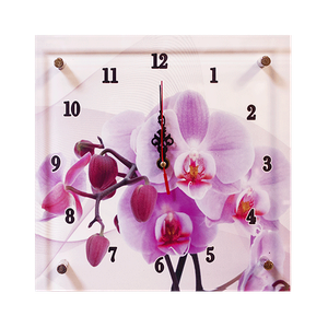 Часы Орхидея 28х28 см бесшумный механизм