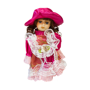 Кукла Мадмуазель 20 см платье фуксия в ассортименте