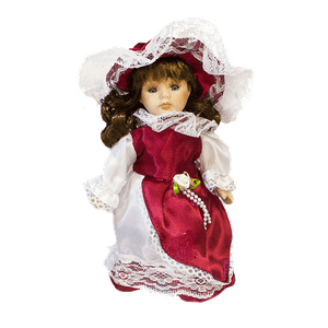 Кукла Мадмуазель 20 см бордовое платье в ассортименте