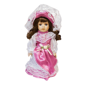 Кукла Мадмуазель 20 см холодно-розовое платье в ассортименте