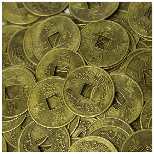 Монеты китайские россыпь диаметр 2,5 см Набор 100 шт бронза