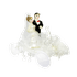 Декоративное украшение Жених с невестой на карете 7см