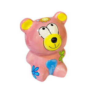 Копилка Медвежонок 11х14 см розовая