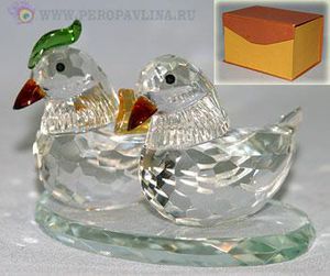 Уточки Мандаринки 13*9*9см хрусталь/24шт
